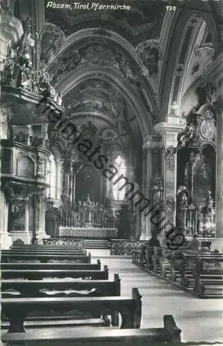 Absam - Pfarrkirche - Innenansicht - Foto-Ansichtskarte - Verlag E. Stockhammer Hall