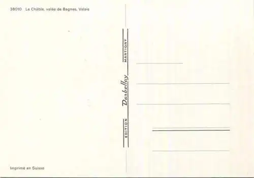 Le Chable - valee de Bagnes - AK Grossformat - Edition Darbellay Martigny