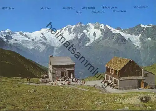 Saas-Tal Weissmieshütte mit Mischabelgruppe - AK Grossformat - Verlag Klopfenstein Adelboden