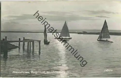 Neusiedlersee - Abendstimmung - Foto-Ansichtskarte - Verlag Franz Mörtl Wien