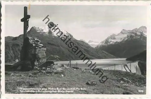 Vermuntstausee - Kreuz - Foto-Ansichtskarte - Verlag R. Mathis Landeck