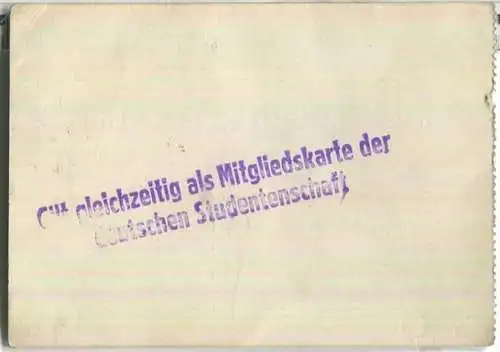 Wirtschaftsstelle reichsdeutscher Hochschüler in Wien - Mitgliedskarte für das Winter-Semester 1926/27