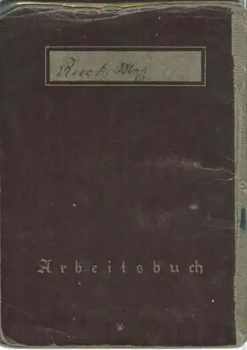 Deutsches Reich Arbeitsbuch - Ausgestellt 1939 Arbeitsamt Berlin - Gebrauchsspuren