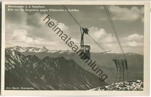 Schwebebahn auf das Nebelhorn - Blick von der Bergstation - Foto-Ansichtskarte - Allgäuer Ansichtskartenzentrale