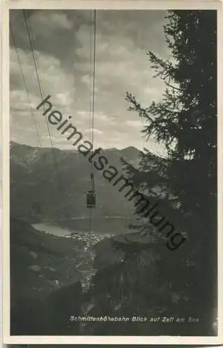 Schmittenhöhebahn - Blick auf Zell am See - Foto-Ansichtskarte - Verlag Karl Haldinger Zell am See 1933