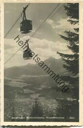 Innsbrucker Nordkettenbahn - Wagenkreuzung - Foto-Ansichtskarte - Tiroler Kunstverlag Innsbruck