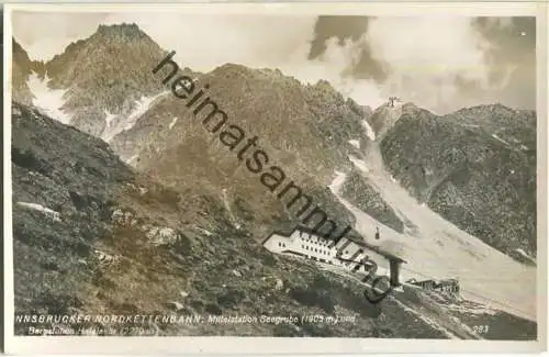 Innsbrucker Nordkettenbahn - Mittelstation Seegrube - Foto-Ansichtskarte - Verlag Wilhelm Stempfle Innsbruck