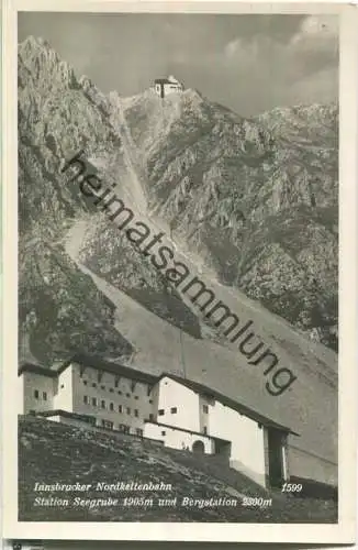 Innsbrucker Nordkettenbahn - Station Seegrube - Foto-Ansichtskarte - Verlag Chizzali Innsbruck