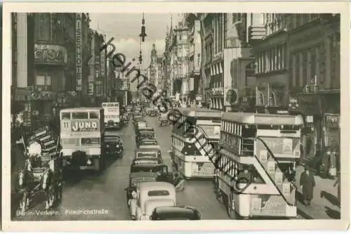 Berlin - Friedrichstrasse - Bus - Libbys-Milch Juno Kaffe-Hag - Foto-Ansichtskarte