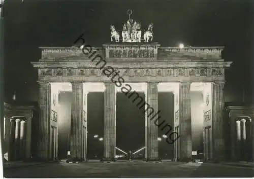 Berlin - Brandenburger Tor bei Nacht - VEB Bild und Heimat Reichenbach 50er Jahre