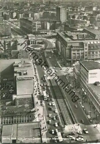 Berlin - Blick vom Europa-Center auf den Wittenbergplatz - Foto-Ansichtskarte - Verlag Kunst und Bild Berlin