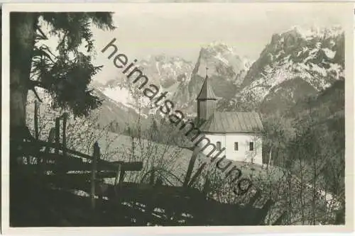 Antonius Kapelle gegen den Wilden Kaiser - Foto-Ansichtskarte - Verlag Photohaus Seissl Kufstein 30er Jahre