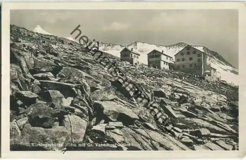 Kürsingerhütte mit Gross Venediger - Foto-Ansichtskarte - Verlag C. Jurischek Salzburg 1931