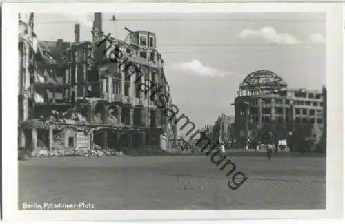 Berlin - Potsdamer Platz - Ruine - Foto-Ansichtskarte - Verlag Rudolf Pracht Berlin - Handabzug 40er Jahre