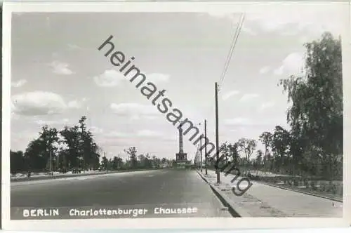 Berlin - Charlottenburger Chaussee - Foto-Ansichtskarte - Verlag Rudolf Pracht Berlin - Handabzug