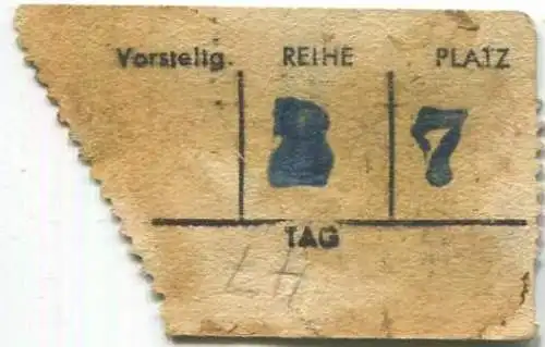 Deutschland - Berlin - BEBA Lichtspiele Reinickendorf Ost - Eintrittskarte 1947