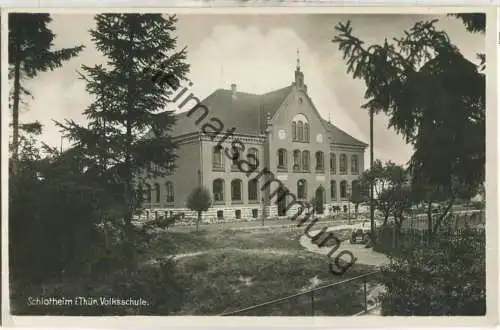 Schlotheim - Volksschule - Foto-Ansichtskarte - Verlag Papierhaus Schlotheim