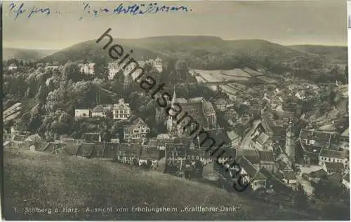 Stolberg - Aussicht vom Erholungsheim Kraftfahrer-Dank - Foto-Ansichtskarte