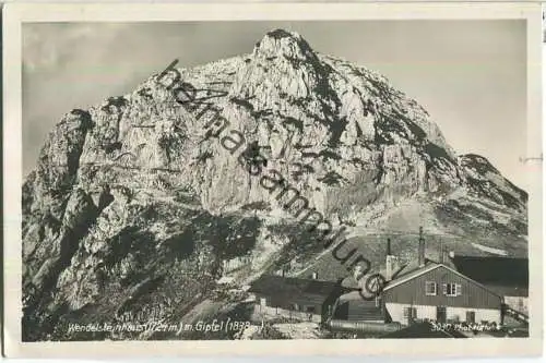 Wendelsteinhaus mit Gipfel - Foto-Ansichtskarte - Verlag Hans Huber München