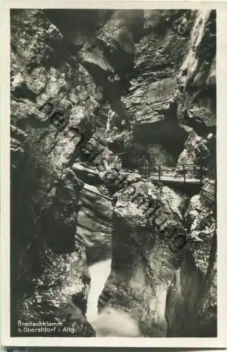 Breitachklamm bei Oberstdorf - Foto-Ansichtskarte - Verlag Oskar Glink Kempten