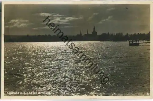 Konstanz - Abendstimmung - Foto-Ansichtskarte - Verlag Franz Walter München