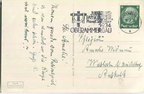 Oberammergau - Foto-Ansichtskarte - Verlag W. Pfingstl Oberammergau - Künstlerkarte Hans Frahm München