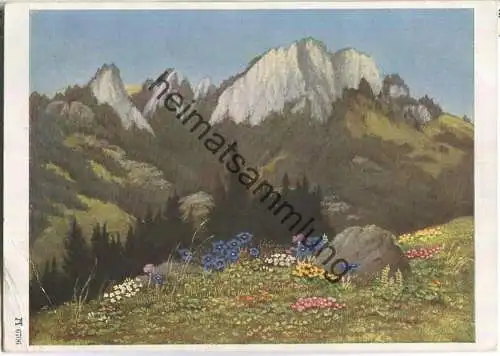 Bergfrühling - Künstlerkarte HELY Nr. 6706 - Verlag F. A. Ackermann München