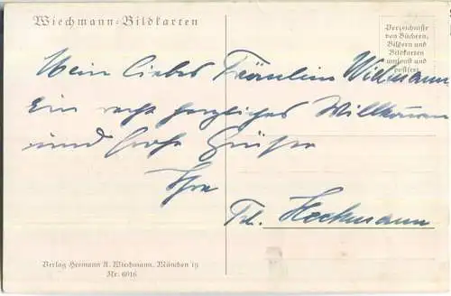 Alpenfee - Künstlerkarte Matthaeus Schiestl - Verlag Hermann A. Wiechmann München Nr. 6016