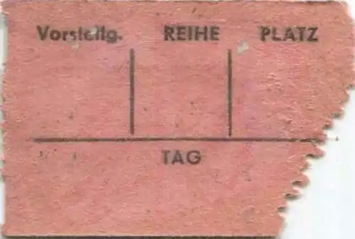 Deutschland - Berlin Treptow - Sternwarte-Lichtspiele - Eintrittskarte 1955