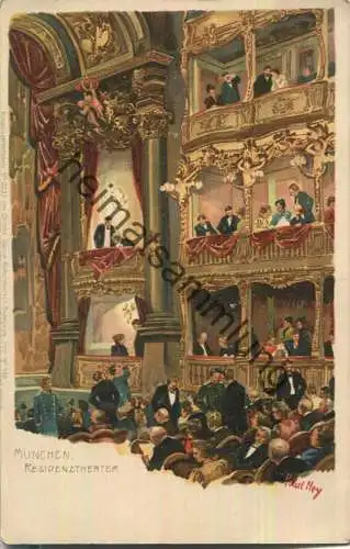 München Residenztheater - Künstlerkarte Paul Hey - Verlag Ottmar Zieher München ca. 1900