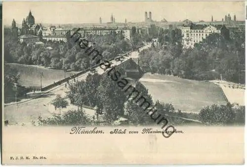 München - Blick vom Maximilianeum - Verlag F. J. H. M. ca. 1900