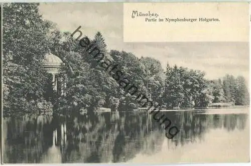 München - Partie im Nymphenburger Hofgarten - Verlag Becker & Kölblinger München ca. 1900