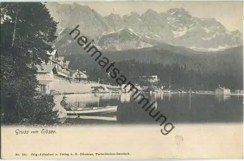 Gruss vom Eibsee - Verlag B. Johannes Partenkirchen-Garmisch ca. 1900