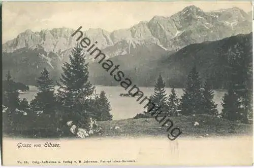 Gruss vom Eibsee - Verlag B. Johannes Partenkirchen-Garmisch ca. 1900