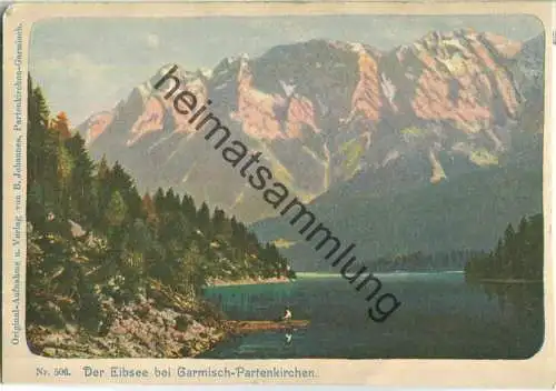 Der Eibsee - Verlag B. Johannes Partenkirchen-Garmisch ca. 1900