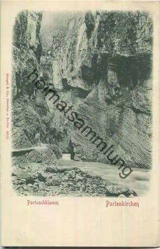 Partnachklamm - Verlag Stengel & Co. Dresden ca. 1900