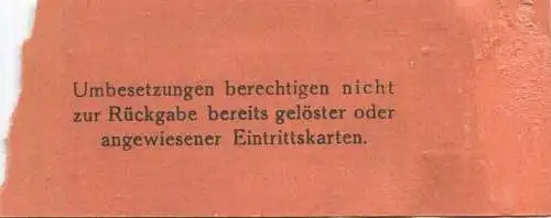 Deutschland - Berlin - Theater Unter den Linden - Unter den Linden 18 - Eintrittskarte 1942