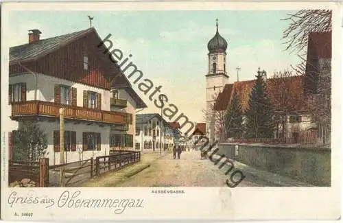 Oberammergau - Aussengasse - Verlag Lautz & Jsenbeck Darmstadt ca. 1900