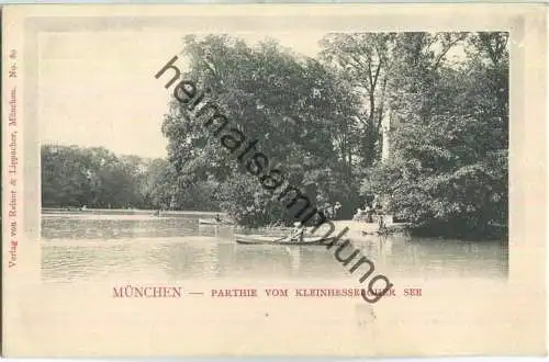 München - Parthie vom Kleinhesseloher See - Verlag Reiner & Lippacher München ca. 1900