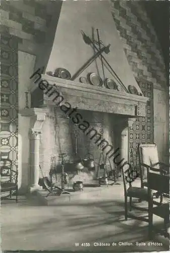 Chateau de Chillon - Salle d'Hotes - Foto-Ansichtskarte - Verlag Wilhelm Pleyer Zürich