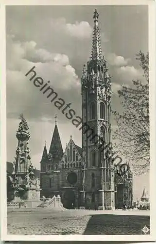 Budapest - Krönungs-Kirche - Foto-Ansichtskarte - Verlag Rotophot r. t. Budapest 30er Jahre