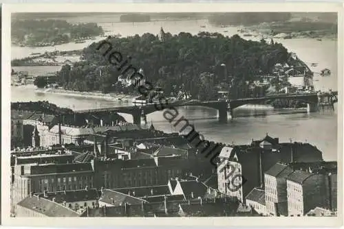 Budapest - Panorama de St. Margaretheninsel - Foto-Ansichtskarte