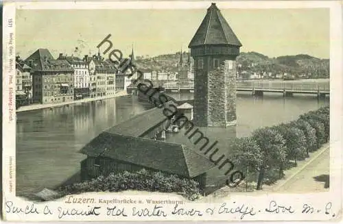 Luzern - Kapellbrücke und Wasserthurm - Verlag Gebr. Wehrli Kilchberg