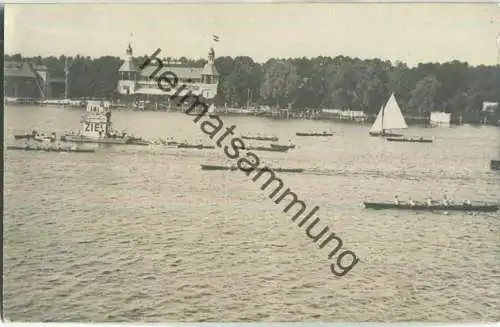 Segel Club Ahoi - Ruderer - Ziel - Foto-Ansichtskarte 20er Jahre