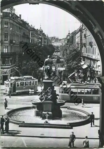 Zürich - Bahnhofstrasse - Strassenbahn - Foto-Ansichtskarte