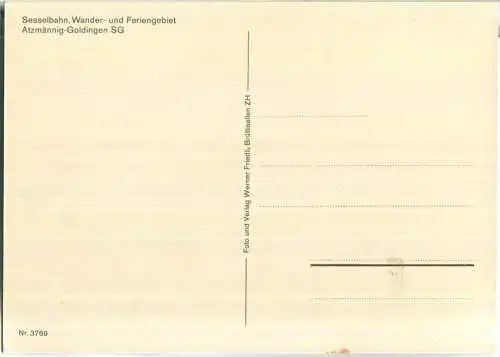 Atzmännig Goldingen - Sesselbahn - Verlag Werner Friedli Brüttisellen