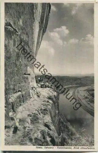 Rahmhanke - Blick elbaufwärts - Foto-Ansichtskarte