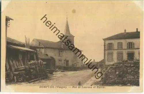 Domptail - Rue de Lauroux et Mairie - Edition Cliche Roch Lucquy