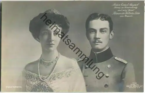 Prinz Ernst August Herzog zu Braunschweig und seine Braut Prinzessin Victoria Luise von Preussen - Verlag Gustav Liersch