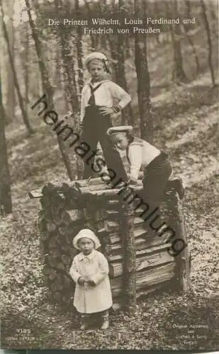 Die Prinzen Wilhelm - Louis Ferdinand und Friedrich von Preussen - Phot. Gottheil & Söhne Danzig